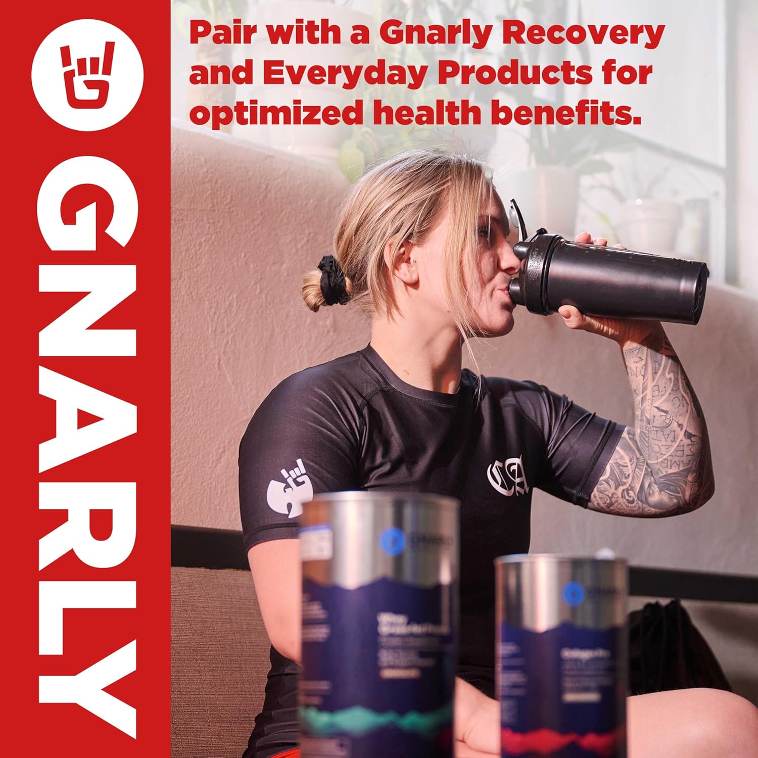 Gnarly Nutrition Preworkout Mango BCAAs Berry Lemonade Blend (25.4oz) Non-Caffeinated