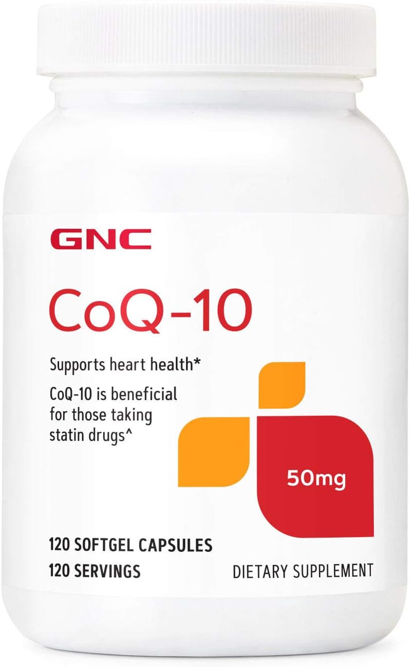 GNC CoQ-10 50mg Capsules for Heart Health - 120 Count