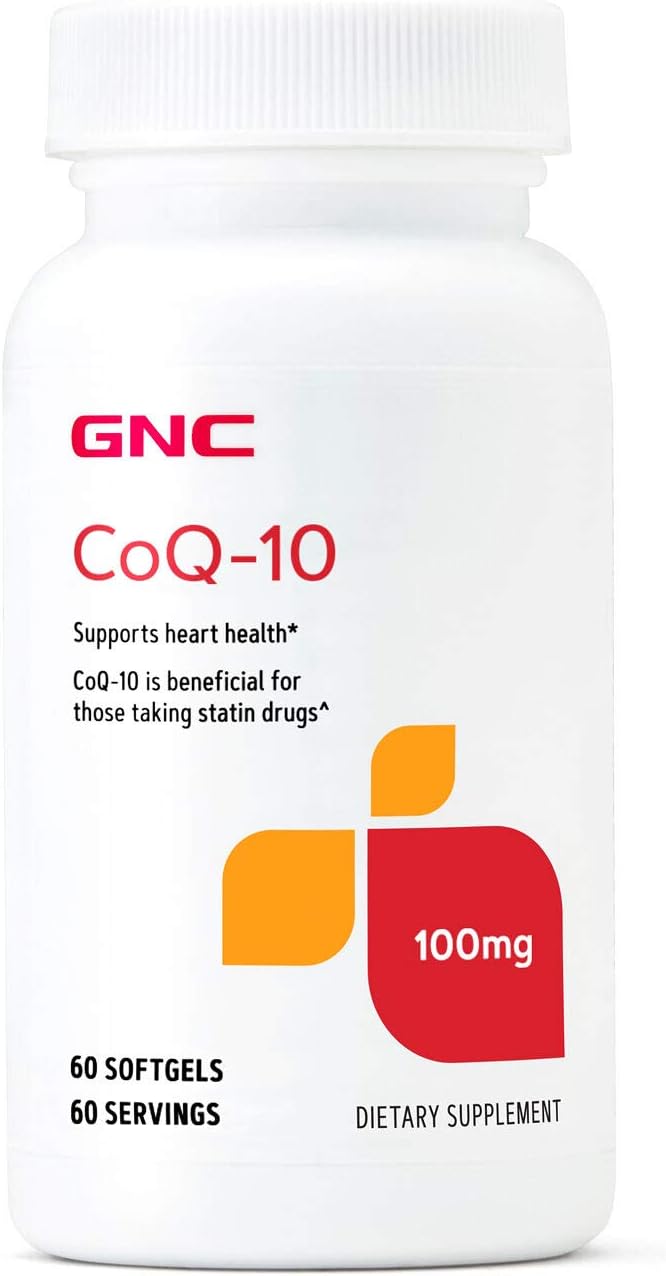 GNC CoQ10 100mg Supplement for Heart Health - 60 Servings