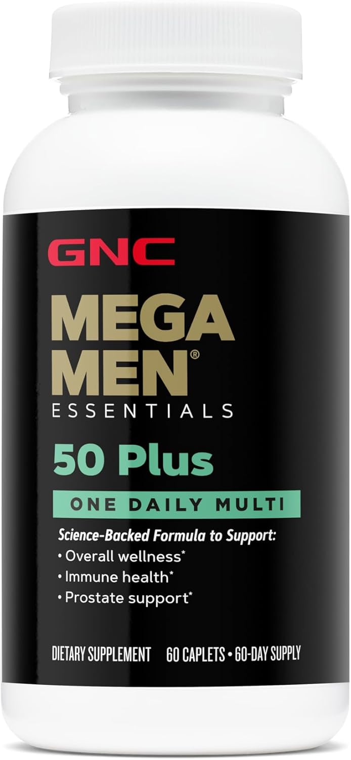 GNC Mega Men 50 Plus Multivitamin for Heart, Prostate, and Circulatory Health - 1 Daily