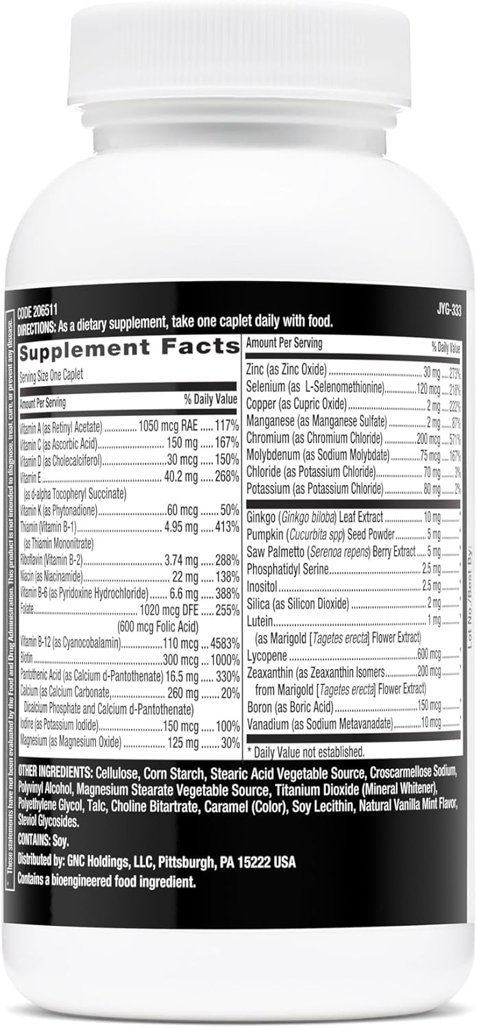 GNC Mega Men 50 Plus Multivitamin for Heart, Prostate, and Circulatory Health - 1 Daily