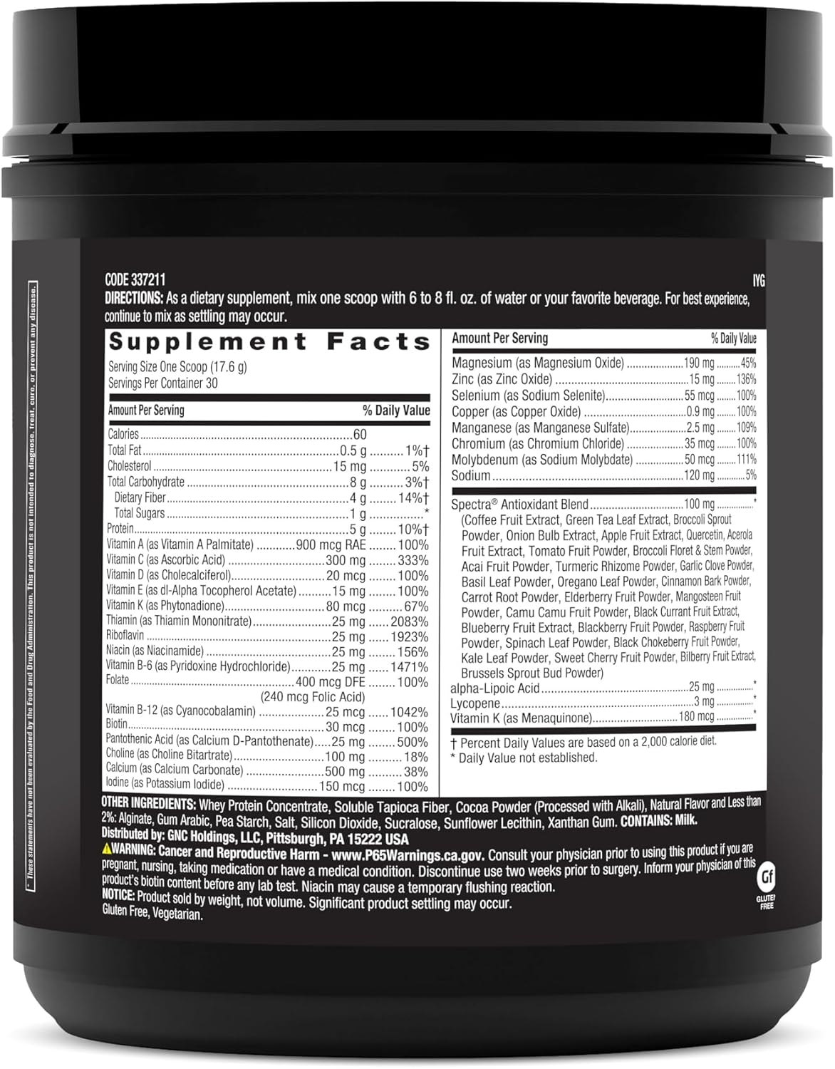 GNC Mega Men Chocolate Multi Powder Supplement for Daily Nutrition Boost