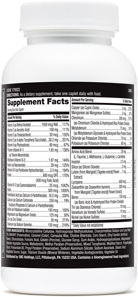 GNC Mega Men Essentials One Daily Multivitamin - Promotes Overall Health & Muscle Function - 60 Count