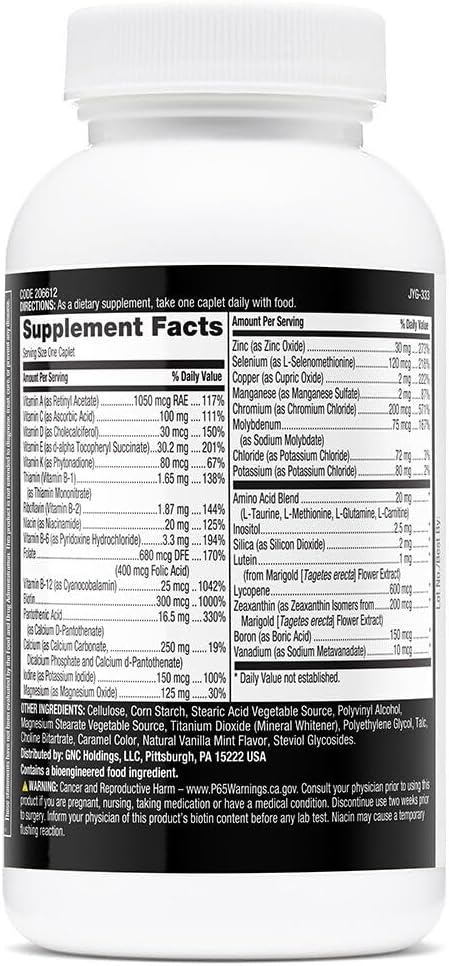 GNC Mega Men Essentials One Daily Multivitamin - Promotes Overall Health & Muscle Function - 60 Count