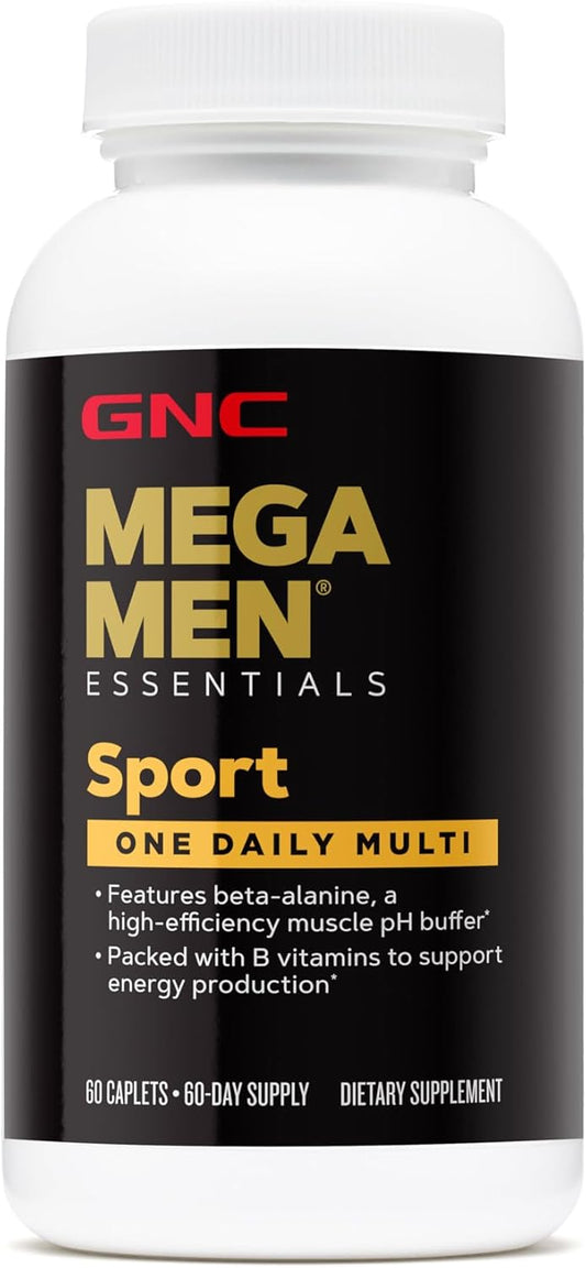 GNC Mega Men Sport One Daily Multivitamin for Men, 60 Caplets