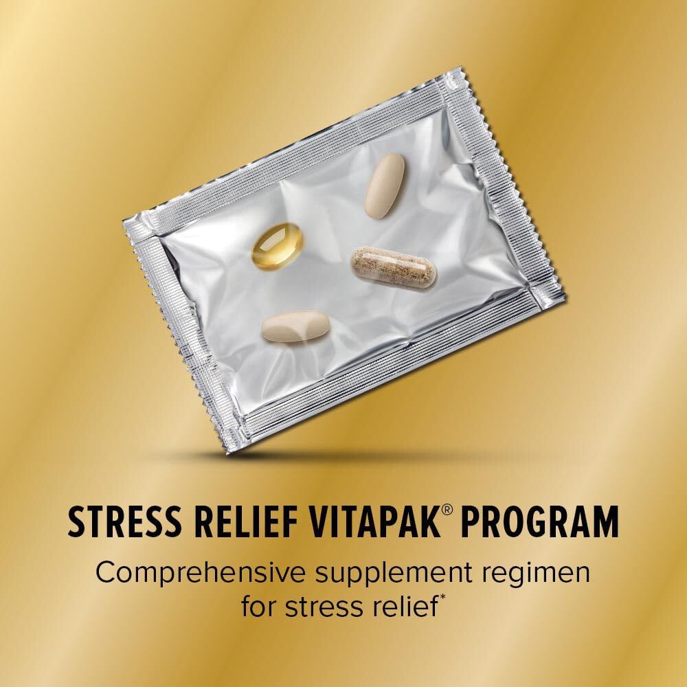 GNC Mega Men Stress Relief Vitapak - 30 Count for Stress & Cortisol Management