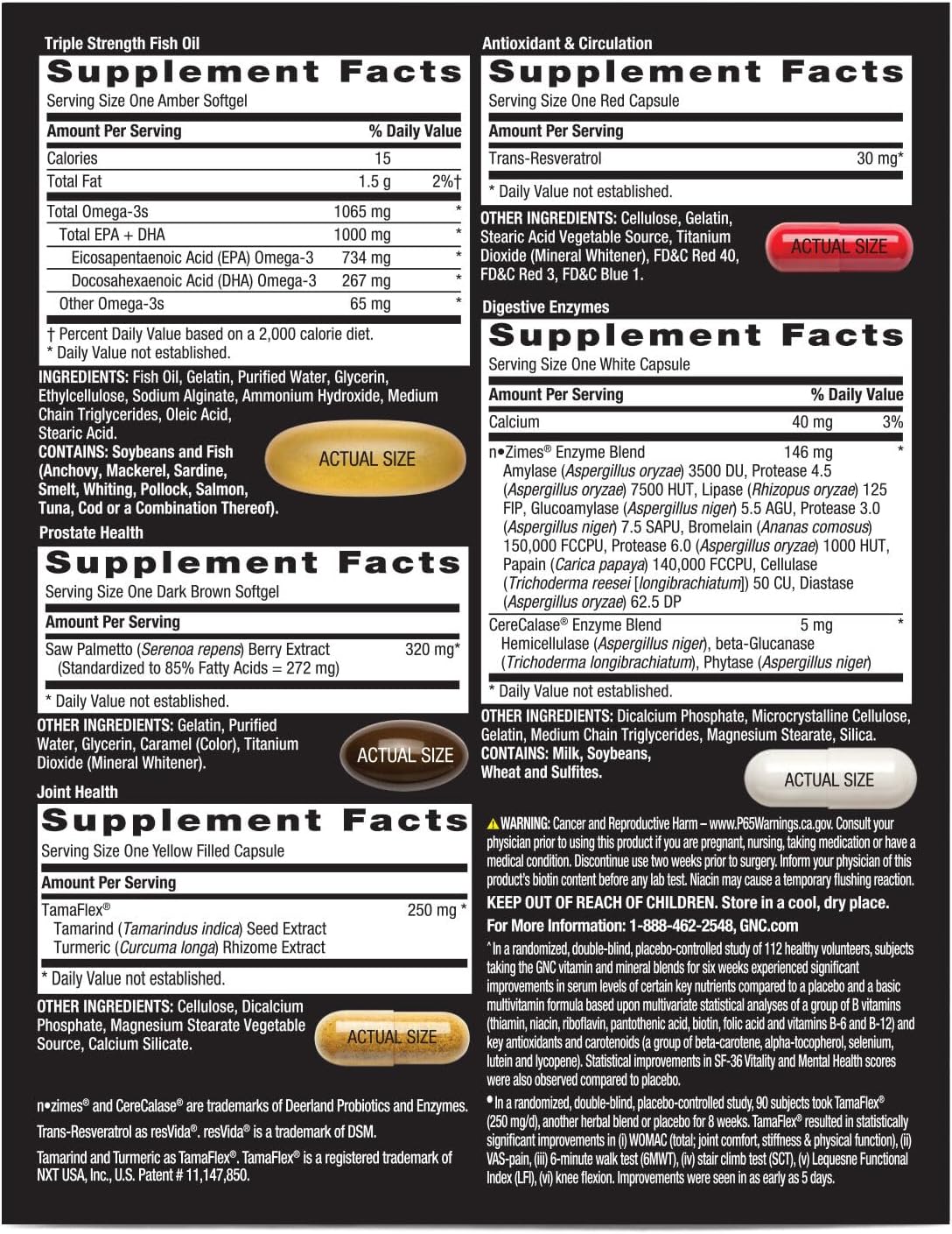 GNC Mega Men Whole Body Vitapak Program - 30 Count - 8-in-1 Multivitamin Formula
