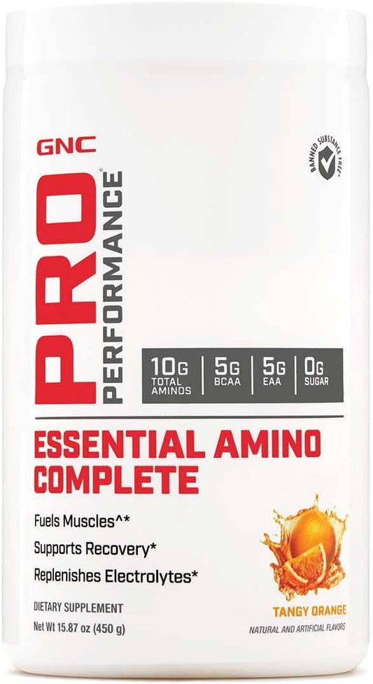 GNC Pro Performance Essential Amino Complete Tangy Orange - 30 Servings for Muscle Recovery
