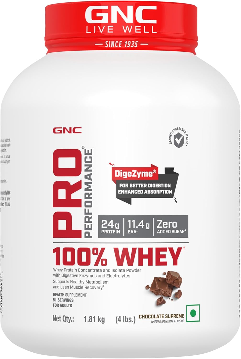 GNC Pro Performance Whey Protein Powder - Cookies and Cream Flavor, 64 Servings - Promotes Metabolism and Muscle Recovery