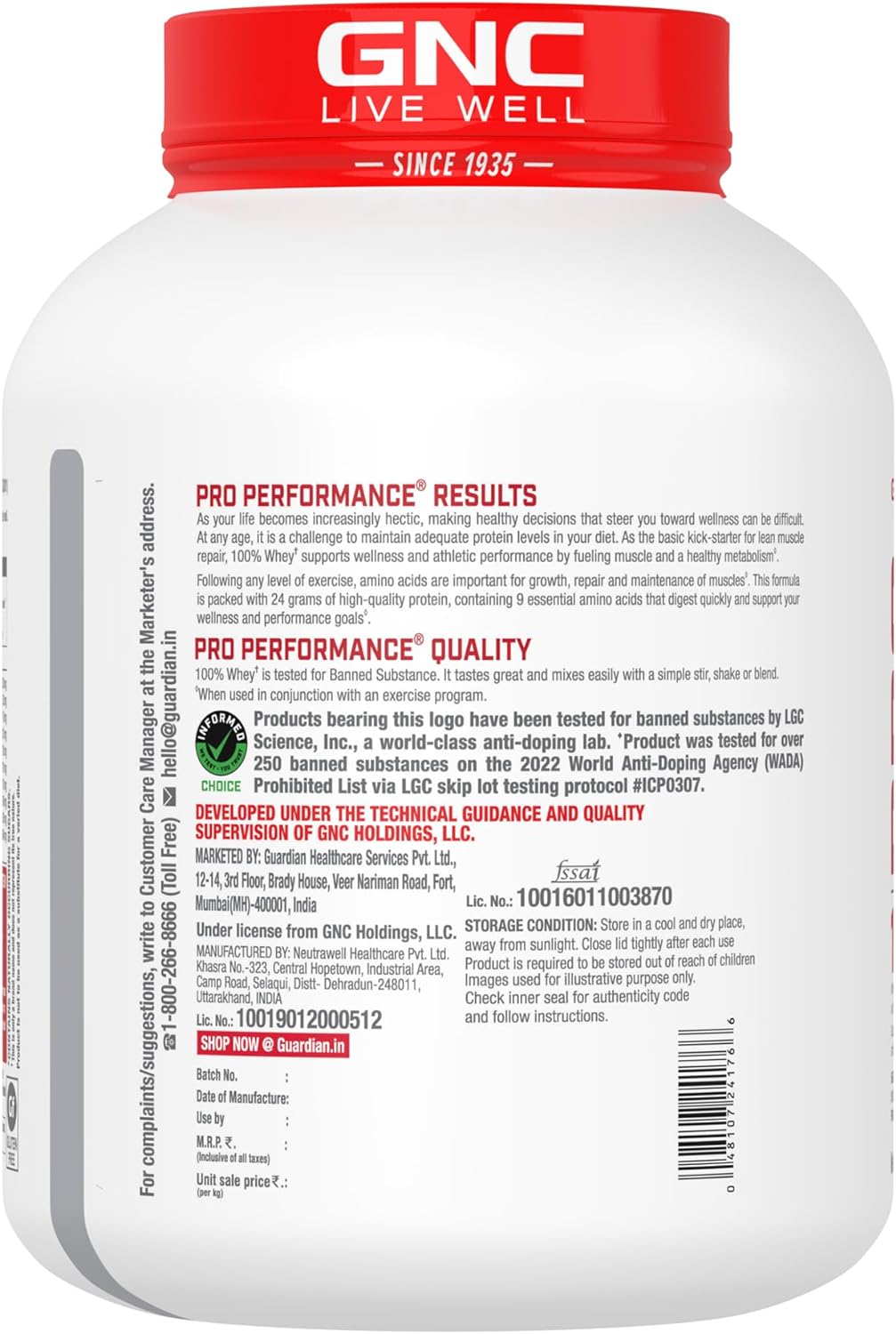 GNC Pro Performance Whey Protein Powder - Cookies and Cream Flavor, 64 Servings - Promotes Metabolism and Muscle Recovery