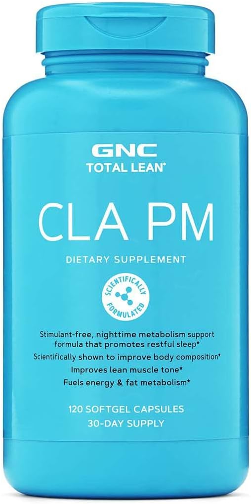 GNC Total Lean CLA PM Softgels - Support Nighttime Metabolism for Restful Sleep - 120 Count