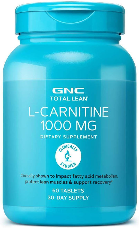 GNC Total Lean L-Carnitine 1000mg Tablets for Lean Muscle Growth and Recovery