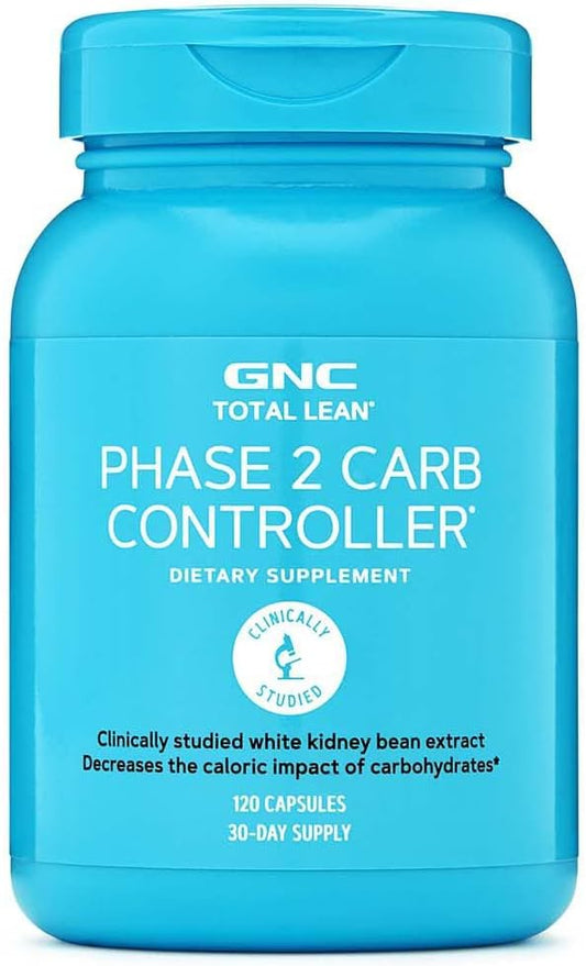 GNC Total Lean Phase 2 Carb Controller 120 Capsules | Reduces Calorie Impact of Carbohydrates
