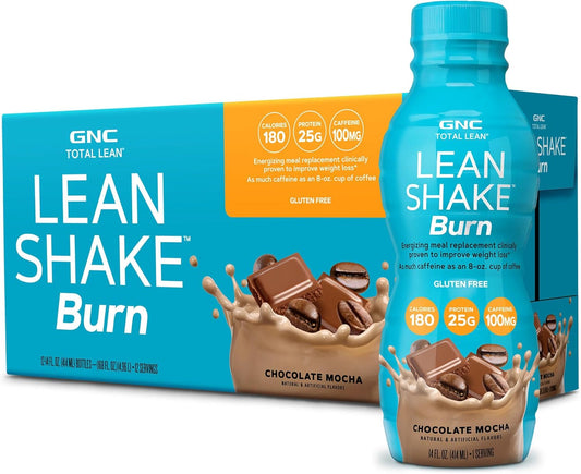 GNC Total Lean Shake Burn in Chocolate Mocha - Weight Loss Protein Powder