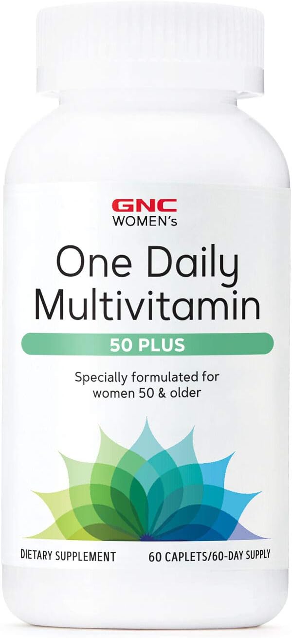 GNC Women's 50 Plus Multivitamin for Healthy Bones, Eyes, Memory, Brain, and Skin | Includes Vitamin D, Calcium, and B12 | Boosts Energy | 60 Caplets