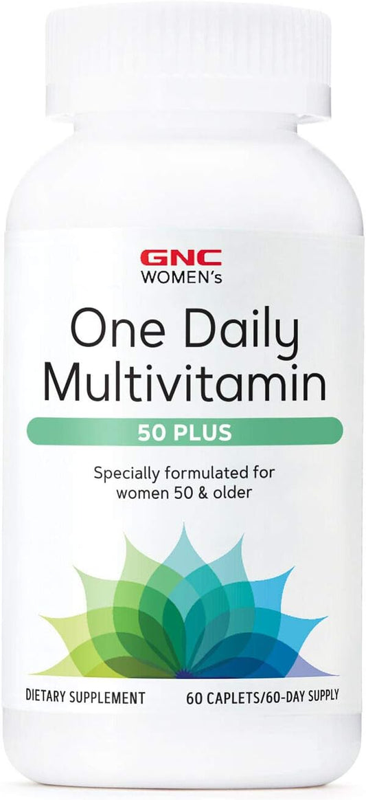 GNC Women's 50 Plus Multivitamin for Healthy Bones, Eyes, Memory, Brain, and Skin | Includes Vitamin D, Calcium, and B12 | Boosts Energy | 60 Caplets