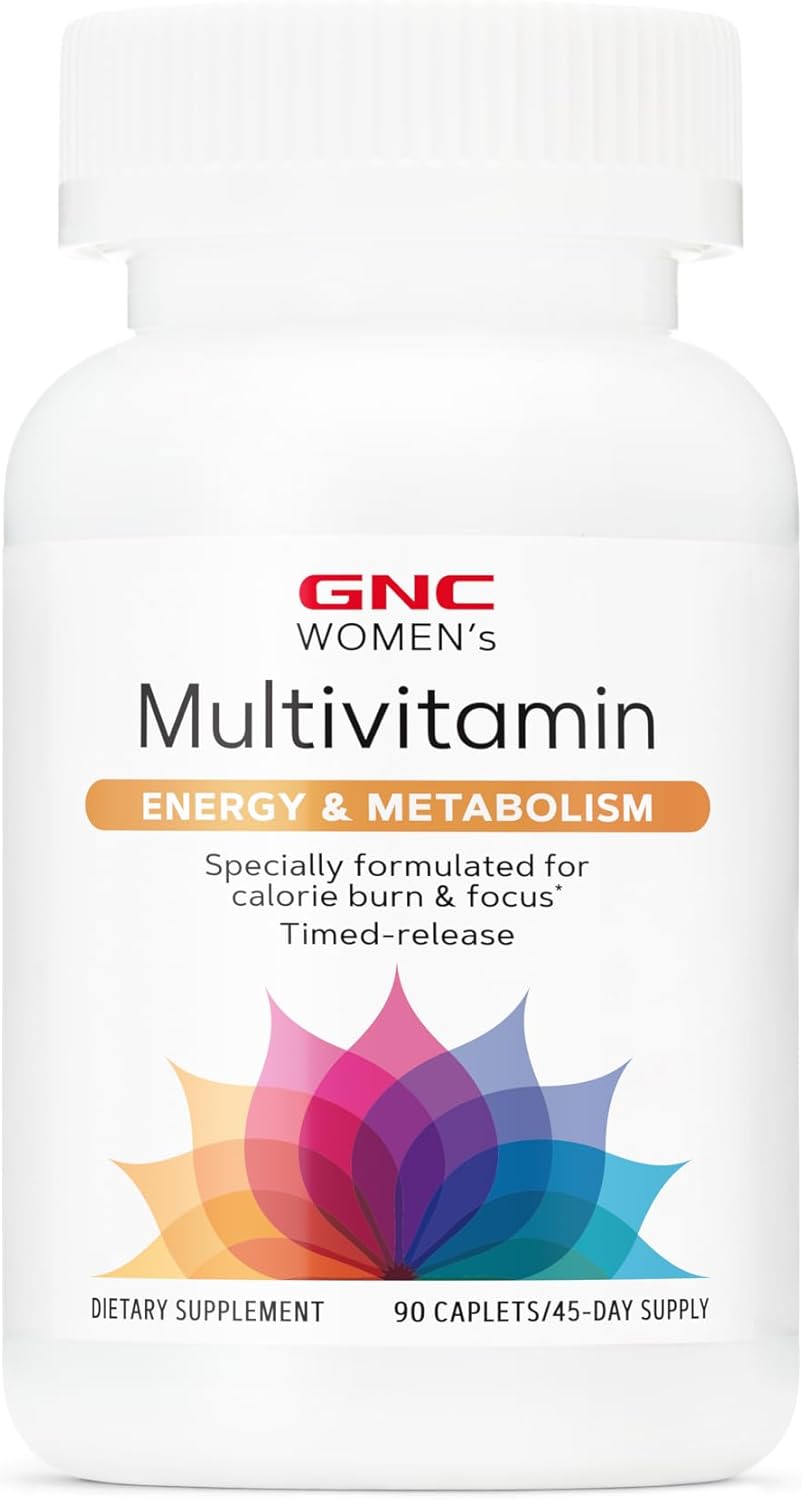 GNC Women's Energy and Metabolism Multivitamin - Boost Energy, Metabolism, Mental Clarity, Immune Support - 90 Count