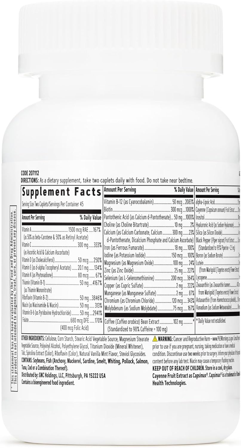 GNC Women's Energy and Metabolism Multivitamin - Boost Energy, Metabolism, Mental Clarity, Immune Support - 90 Count