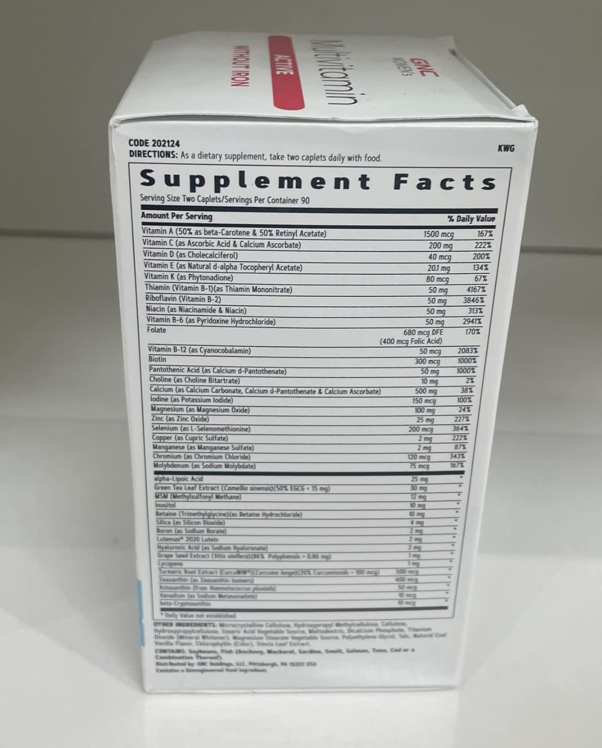GNC Women's Multivitamin for Active Lifestyle, Bone & Joint Health | 30+ Nutrients, Iron-Free | 180 Caplets