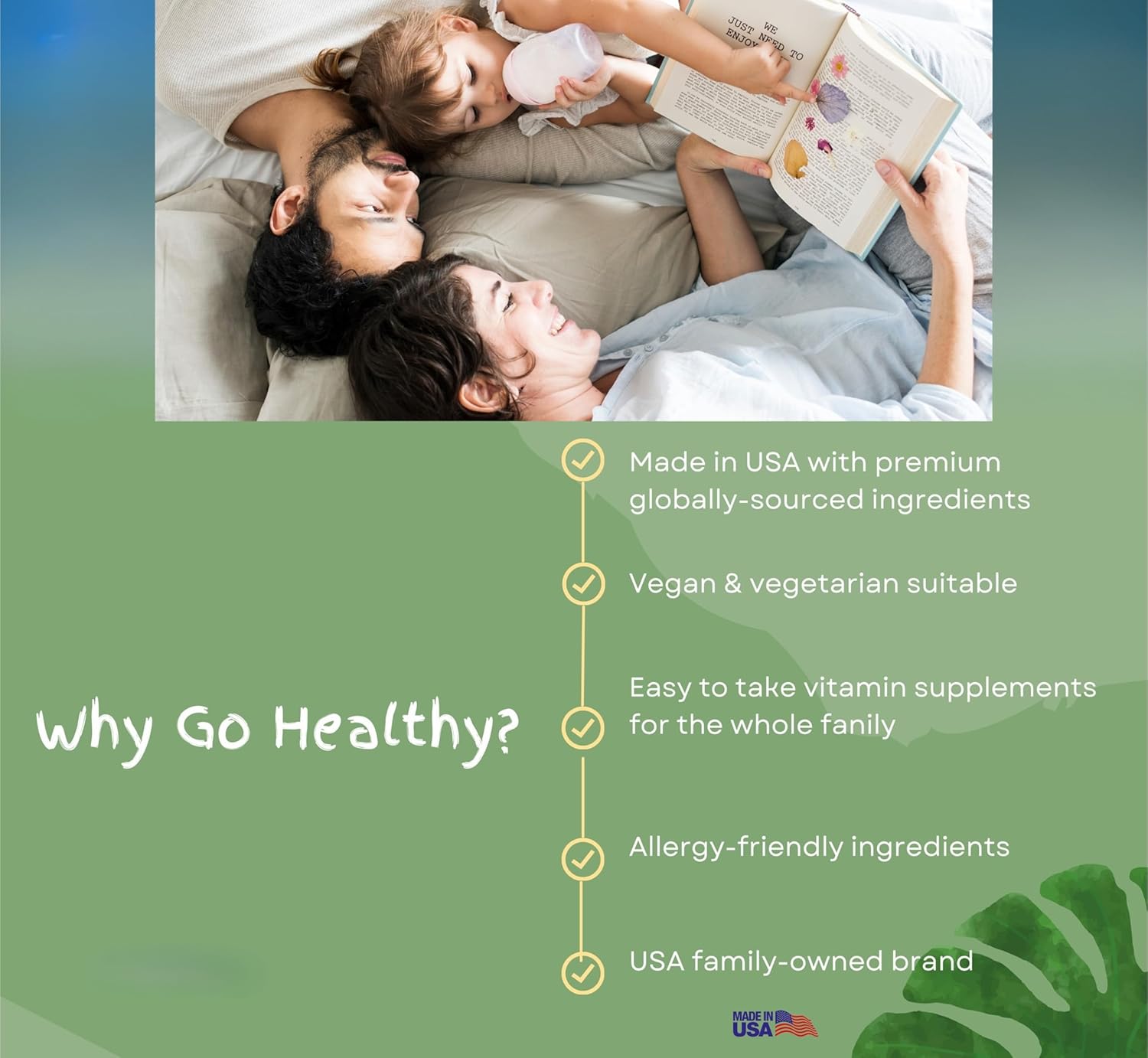 Go Healthy Natural Vegan Collagen & Biotin Liquid Drops - Hair, Nail, & Skin Support - Metabolism Boost - Non-GMO, Sugar Free - 60-Day Supply for Women & Men