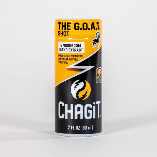 G.O.A.T. Shot: Powerful Tonic with Chaga, Lion's Mane, Reishi, Cordyceps, Turkey Tail, Maitake - Pure Liquid Extract