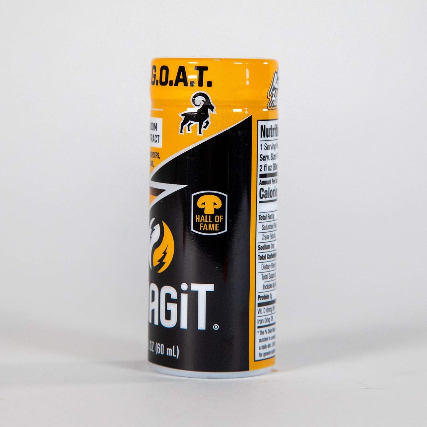 G.O.A.T. Shot: Powerful Tonic with Chaga, Lion's Mane, Reishi, Cordyceps, Turkey Tail, Maitake - Pure Liquid Extract