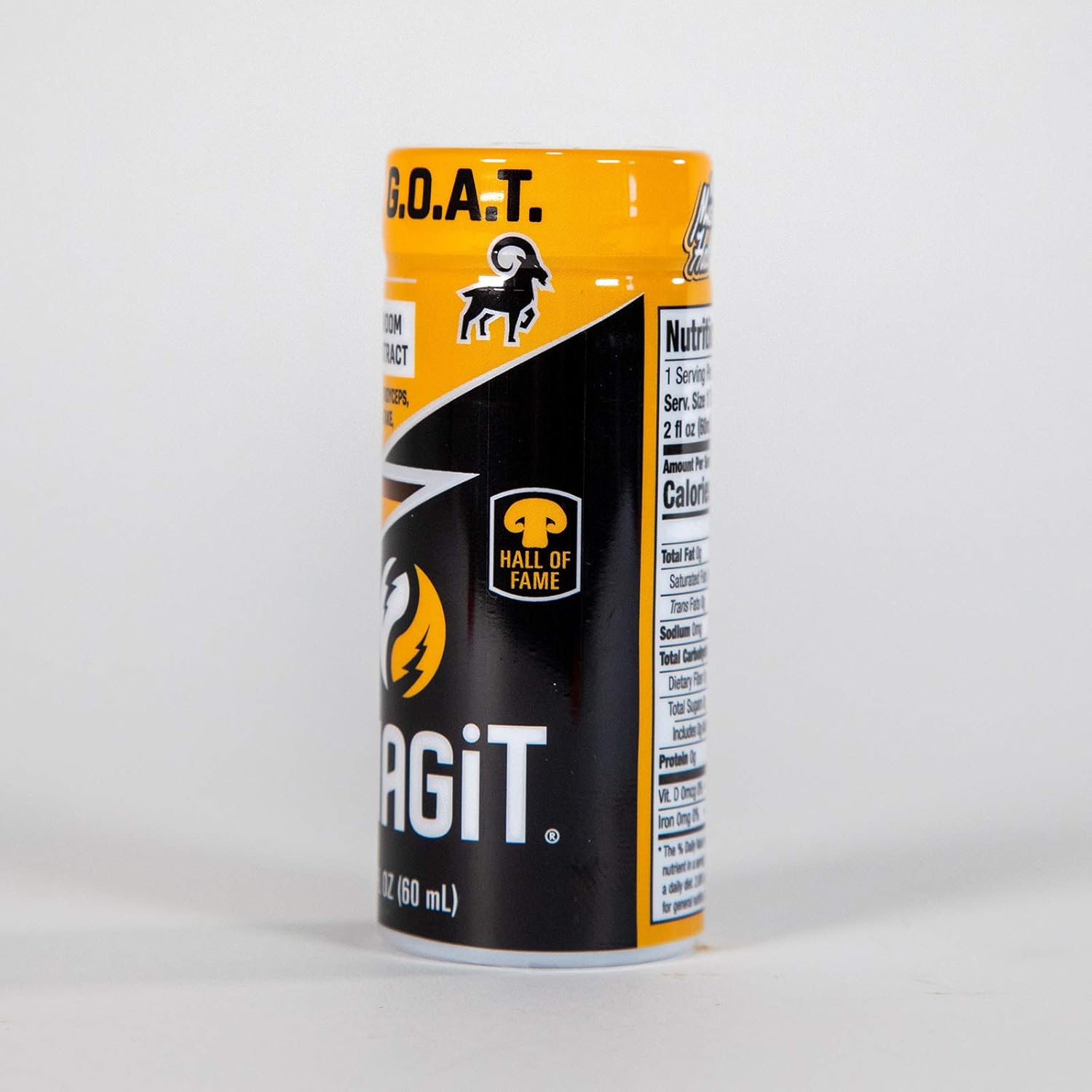 G.O.A.T. Shot: Powerful Tonic with Chaga, Lion's Mane, Reishi, Cordyceps, Turkey Tail, Maitake - Pure Liquid Extract