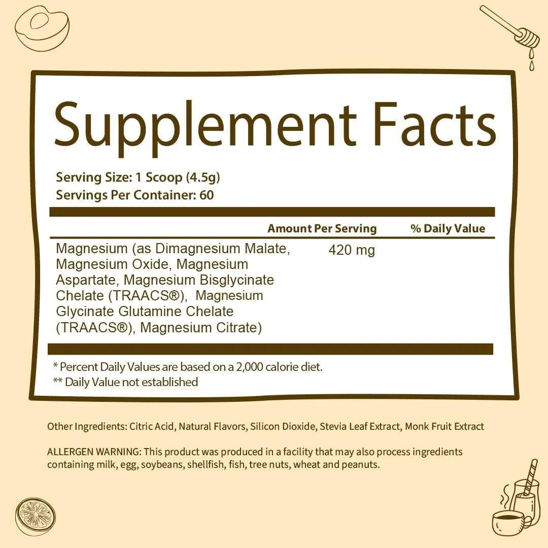 GoBiotix Magnesium Peach Tea and Focus Mushroom Bundle for Daily Wellness