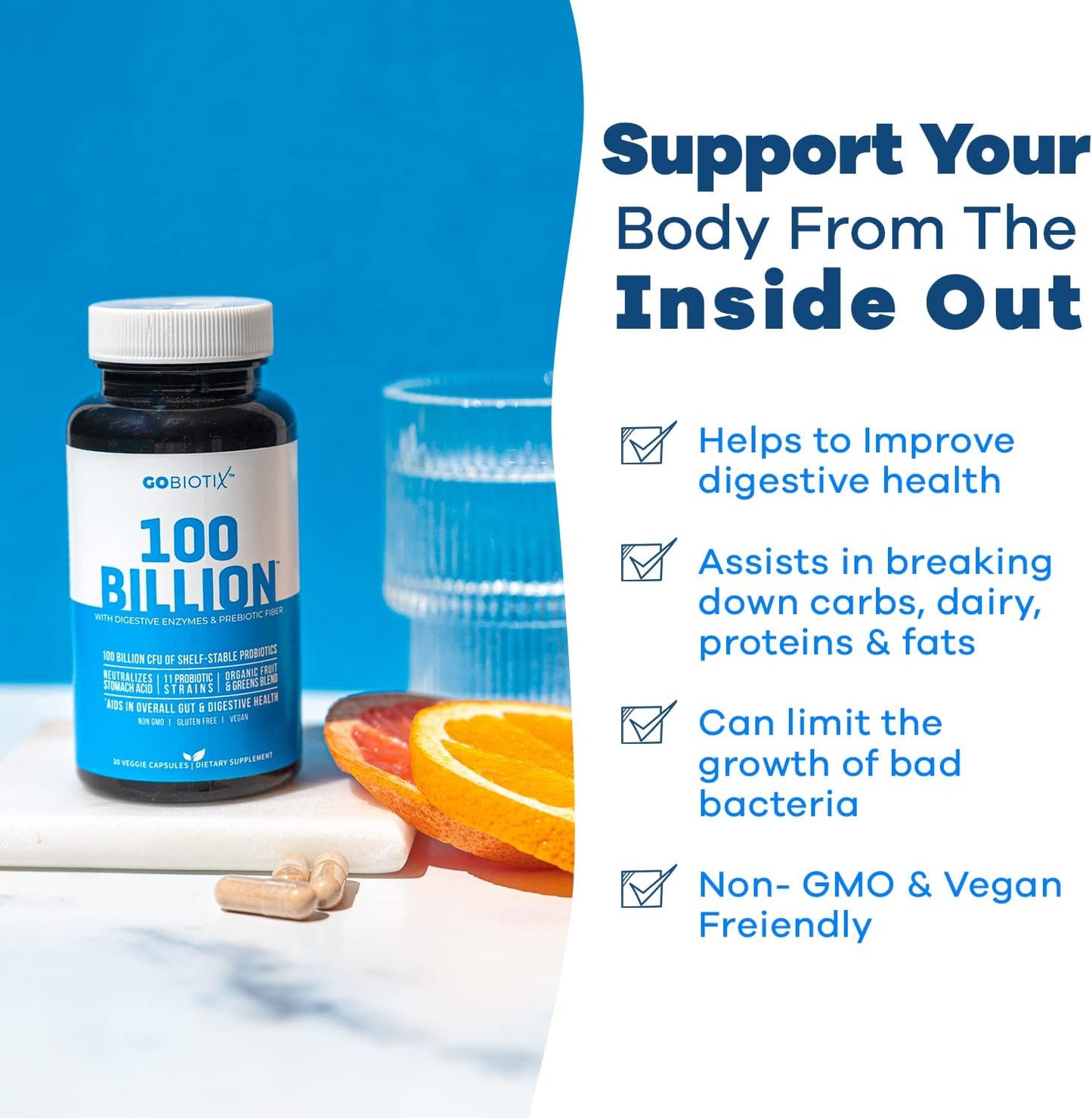 GOBIOTIX Wellness Bundle: Focus Mushroom & 100 Billion Probiotic Supplement Pack