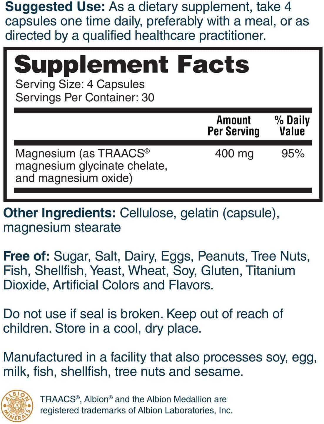 Gold CoQ10 Alpha Lipoic Acid Acetyl L-Carnitine Magnesium Glycinate 400mg Supplement