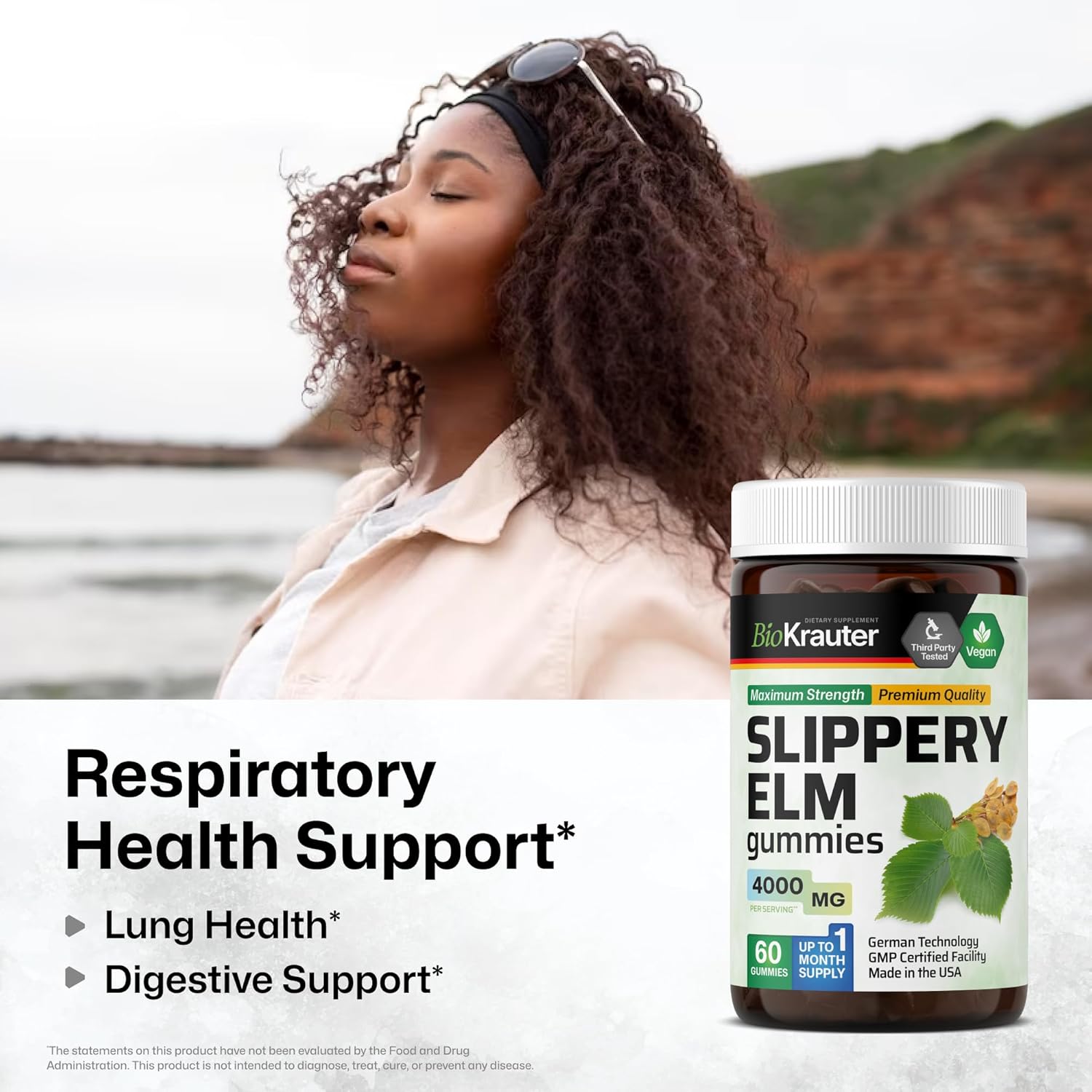 Goldenseal Capsules and Slippery Elm Gummies Combo Pack - 160 Total Count