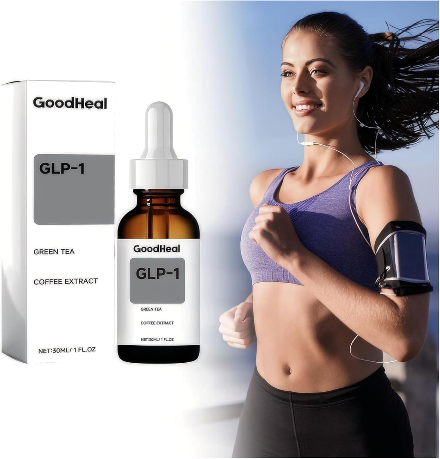 GoodHeal Glp-1 Supplement Drops for Women - 2-Pack 2Fl Oz - Men's Health Formula