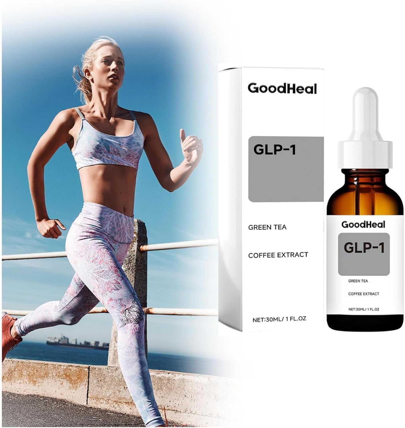 GoodHeal Glp-1 Supplement Drops for Women - 2-Pack 2Fl Oz - Men's Health Formula