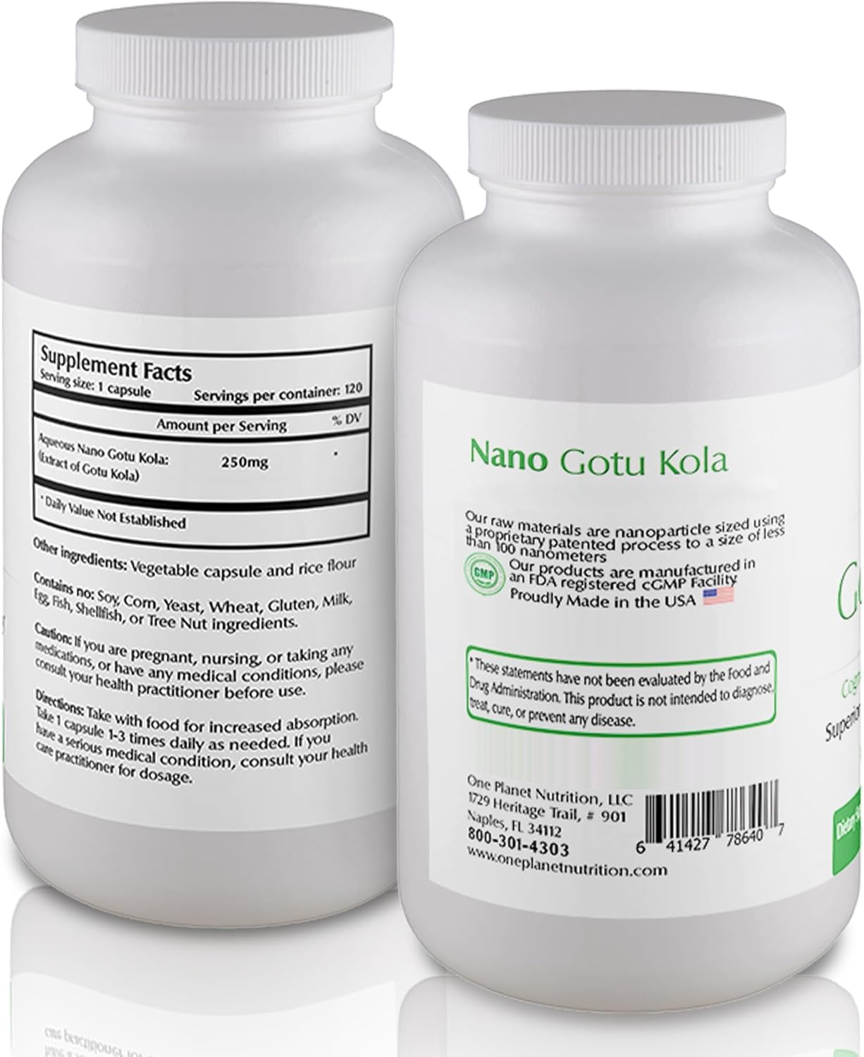 Gotu Kola Extract Capsules - 250mg (120 Servings) | Enhanced Absorption for Brain Function & Collagen | Vegan & Gluten-Free | Non-GMO