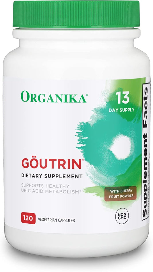 Goutrin Supplement - Supports Gout Symptom Relief, Improves Uric Acid Metabolism, Joint Health - 120 Vegetarian Capsules