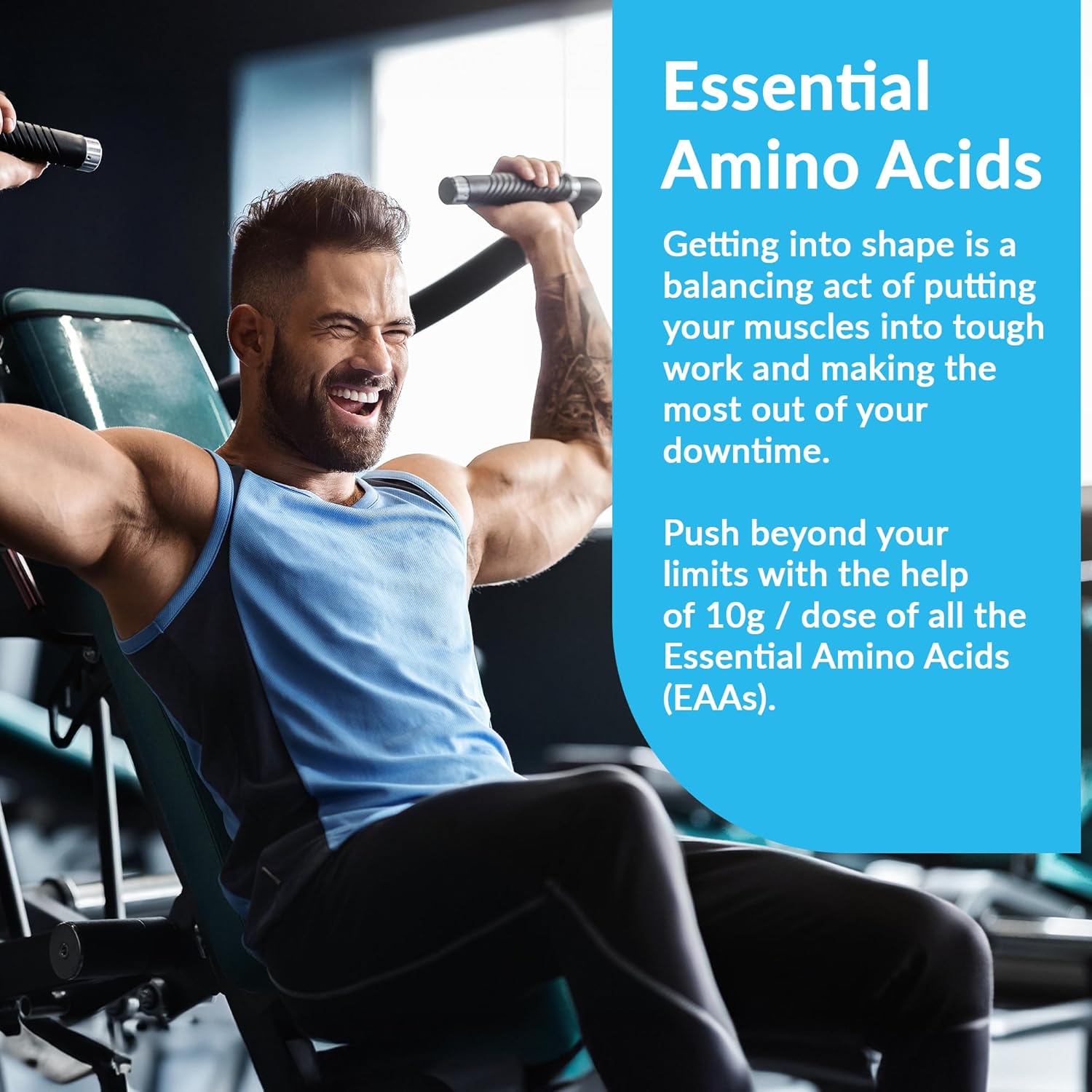Granite Essential Amino Acids Powder, Green Apple Flavor - 10g EAAs, 7g BCAAs - Muscle Recovery & Growth - Soy-Free, Gluten-Free - 30 Servings