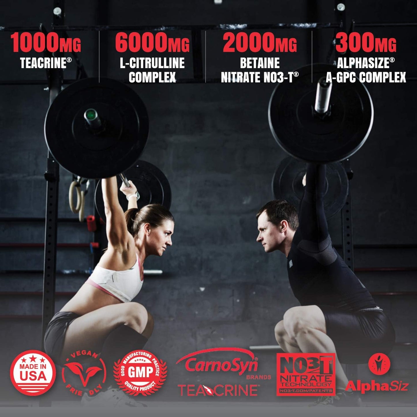 Granite GX Pre Workout Supplement - Tangerine Blast Flavor - Enhances Focus, Energy, & Performance - Teacrine, L-Citrulline, Betaine, A-GPC - 20 Servings