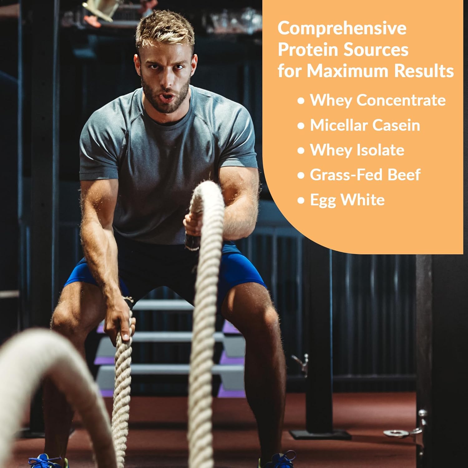 Granite Protein Powder with Whey Isolate, Casein, 23g Protein, Peanut Butter Flavor, Muscle Building & Recovery (30 Servings)