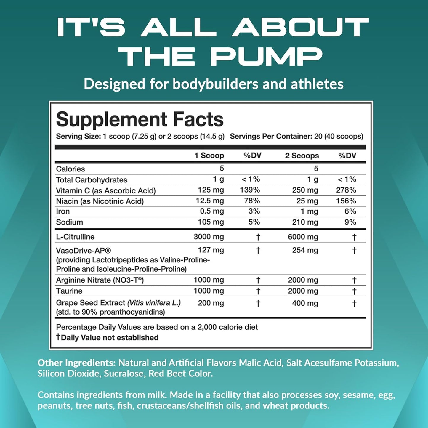 Granite Supplements Vaso Blast Advanced Stimulant-Free Pre-Workout - Rainbow Candy Flavor