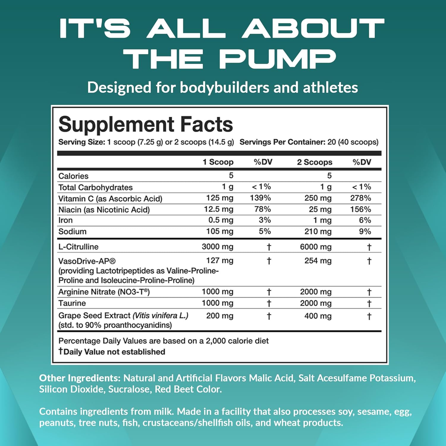 Granite Supplements Vaso Blast Advanced Stimulant-Free Pre-Workout - Rainbow Candy Flavor