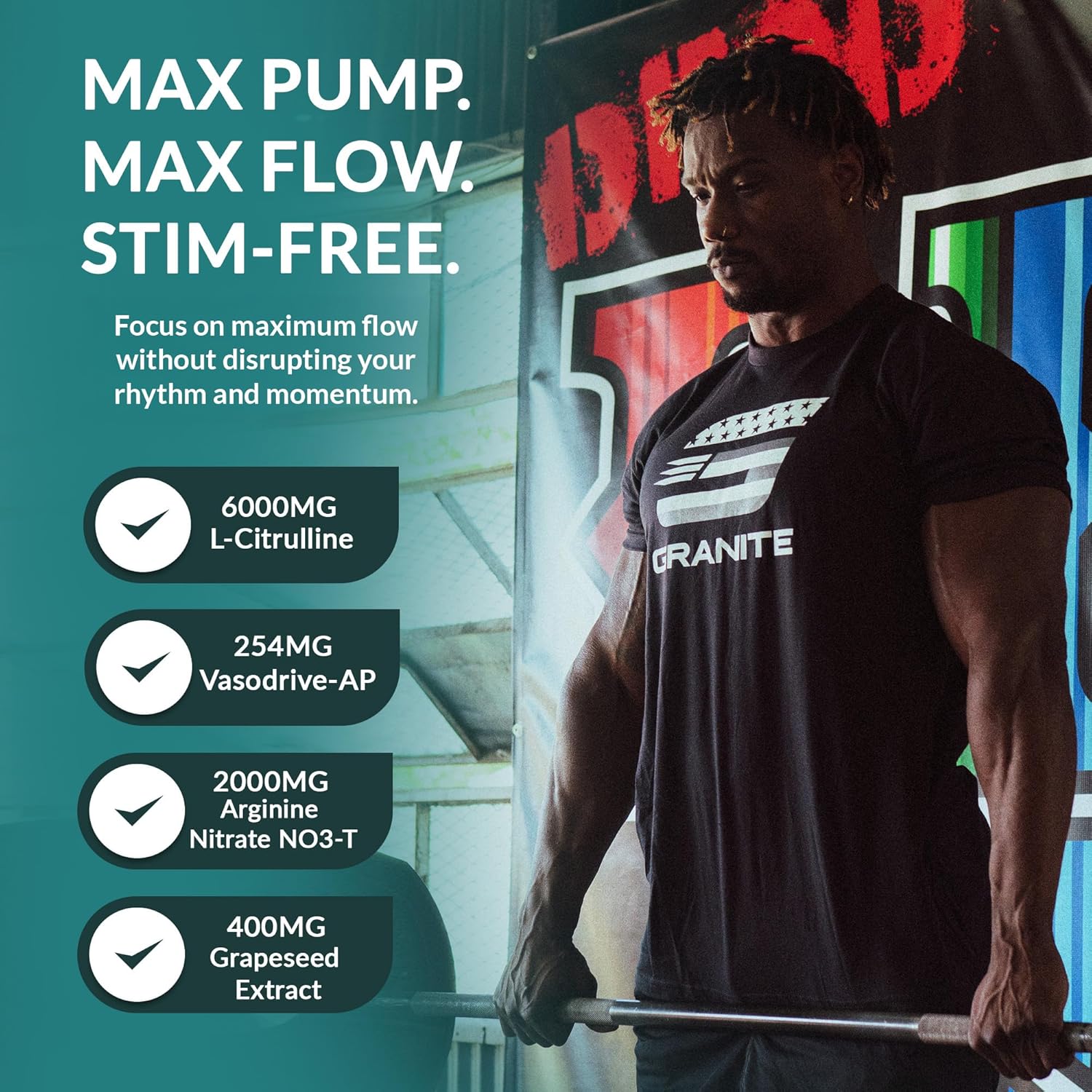 Granite Supplements Vaso Blast Advanced Stimulant-Free Pre-Workout - Rainbow Candy Flavor