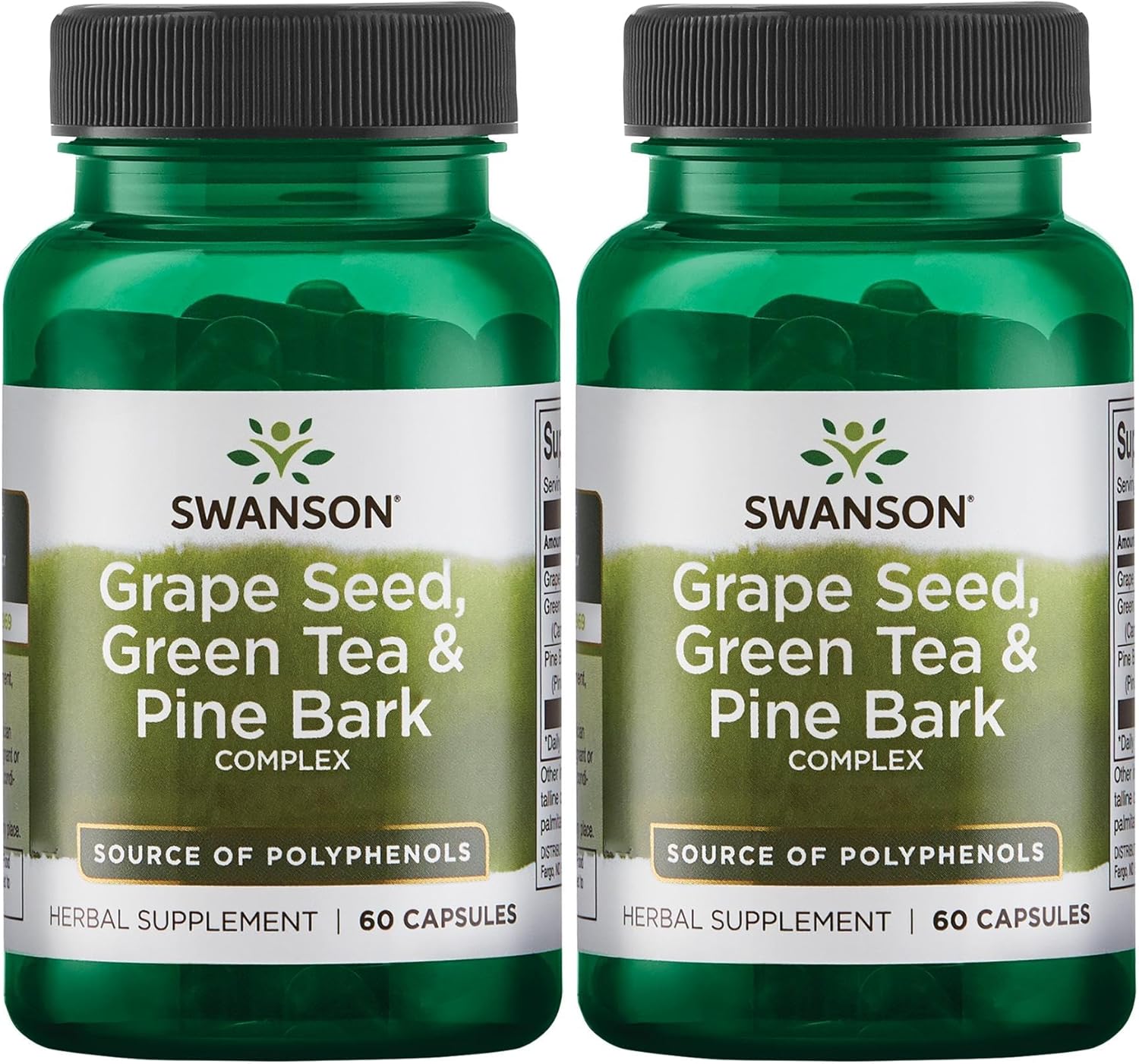 Grape Seed Green Tea & Pine Bark Complex: Heart & Cardiovascular Support Supplement - 120 Capsules for Immune Health & Antioxidant Boost