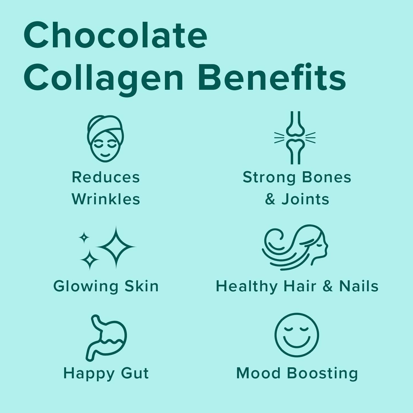 Grass-Fed Chocolate Collagen Peptides Stick Packs for Gut Health + Joint Support, Hair, Skin, Nails - Paleo Keto Sugar-Free Powder 9.74 oz