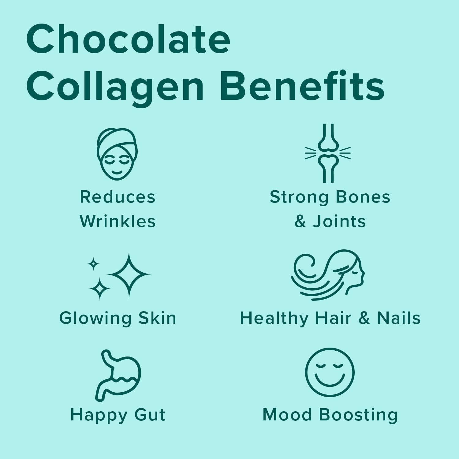 Grass-Fed Chocolate Collagen Peptides Stick Packs for Gut Health + Joint Support, Hair, Skin, Nails - Paleo Keto Sugar-Free Powder 9.74 oz