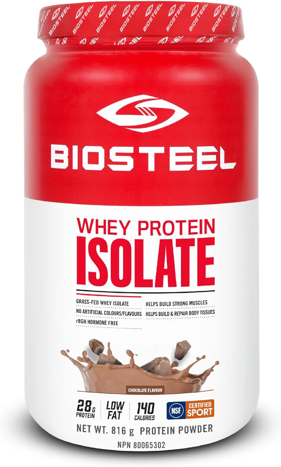 Grass-Fed Chocolate Whey Protein Isolate Powder Supplement - 24 Servings, Non-GMO Post Workout Formula