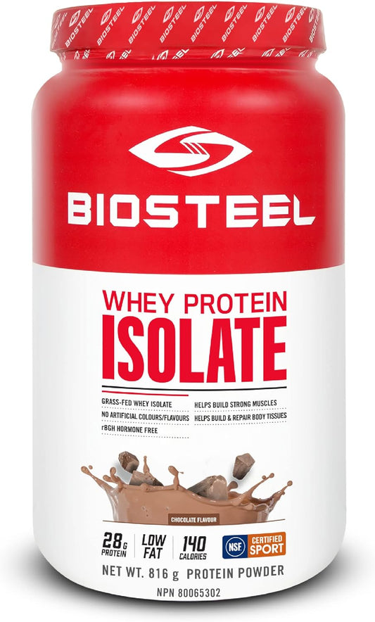 Grass-Fed Chocolate Whey Protein Isolate Powder Supplement - 24 Servings, Non-GMO Post Workout Formula