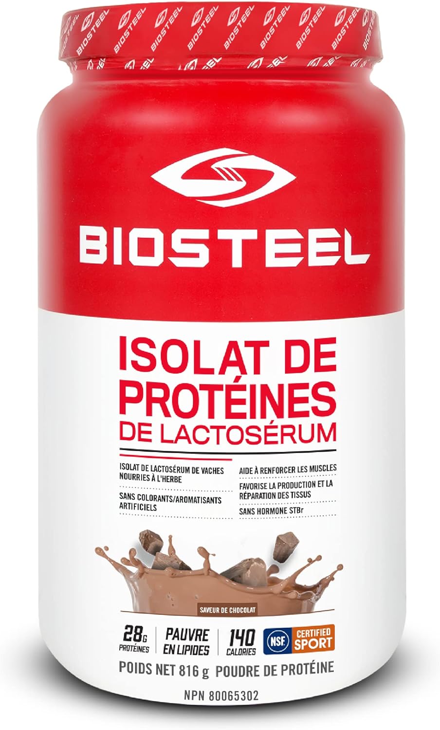 Grass-Fed Chocolate Whey Protein Isolate Powder Supplement - 24 Servings, Non-GMO Post Workout Formula