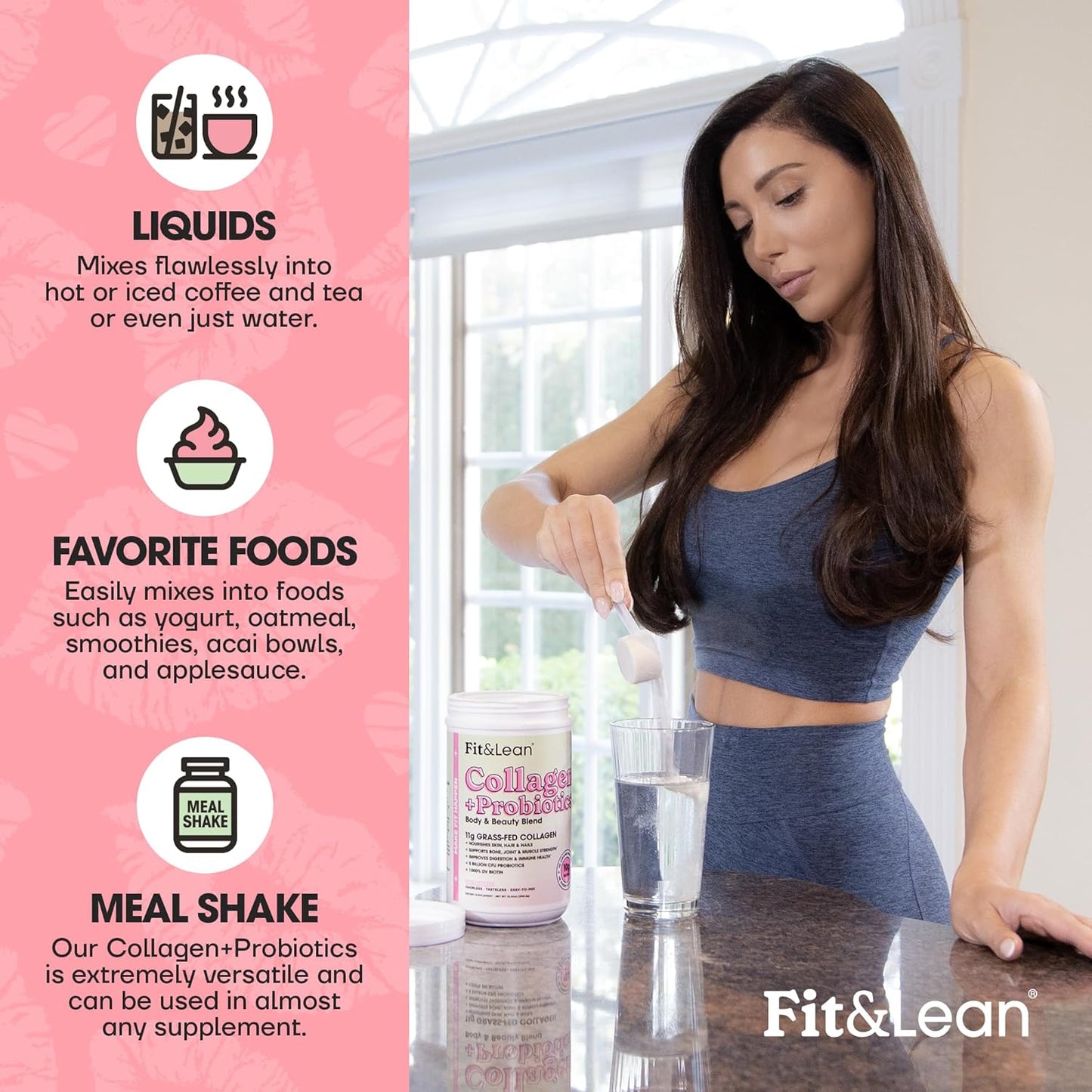 Grass-Fed Collagen Peptide Powder with Probiotics for a Lean and Fit Body, 12.64oz