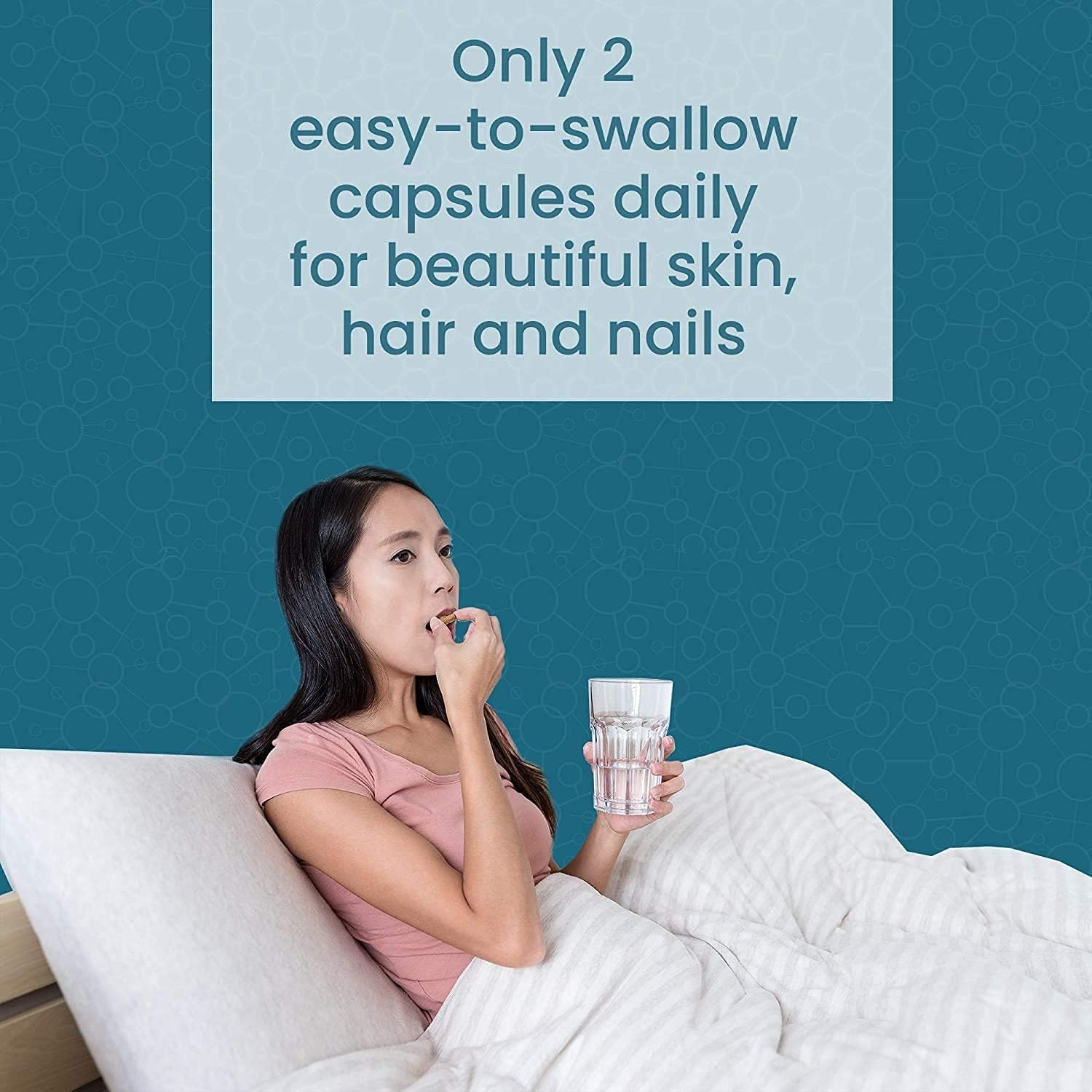 Grass-Fed Collagen Peptides Capsules with Digestive Enzyme - Multi-Type Hydrolyzed Protein for Hair, Skin, Joints & Gut Health