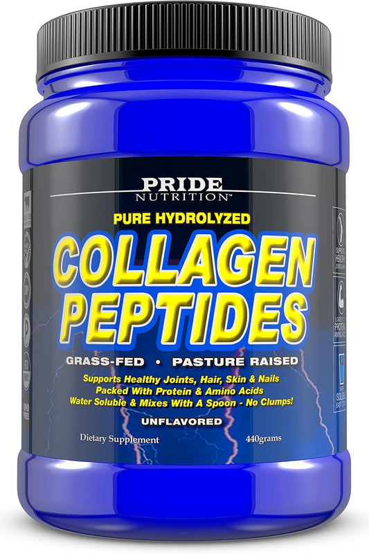 Grass Fed Collagen Peptides Powder - Hydrolyzed Protein Supplement for Skin, Hair, Joints, Nails - Paleo, Keto - GMO & Gluten Free